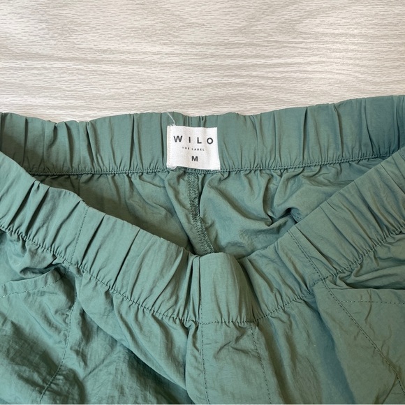 Wilo The Label Anthropologie Green Nylon Parachute Cargo Pants Women’s size M - Picture 4 of 13